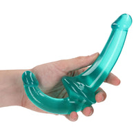 RealRock Crystal Clear 6 in. Strapless Strap-On Dildo Turquoise