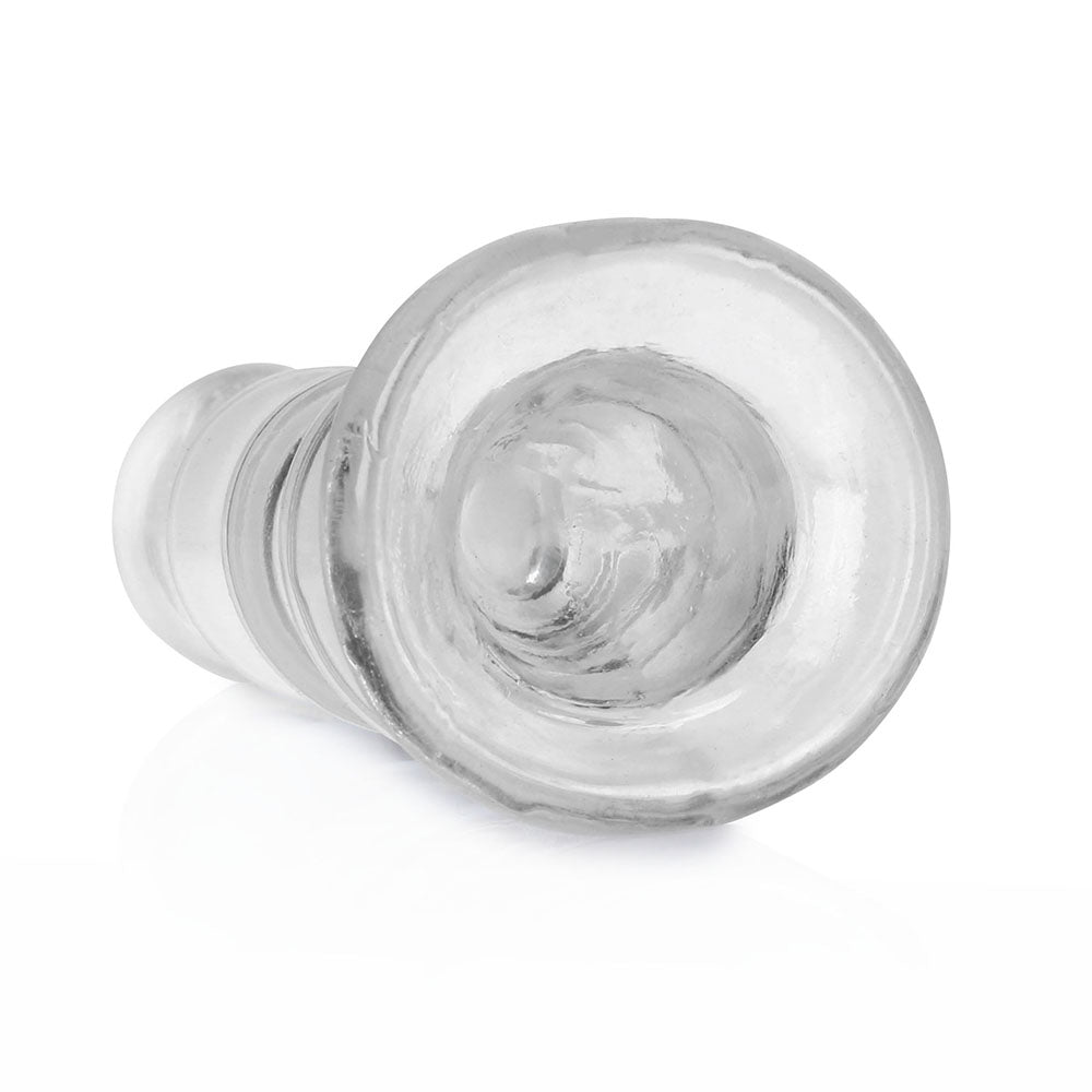 RealRock Crystal Clear Curvy 5.5 in. Dildo/Plug Clear