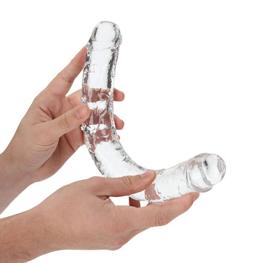 RealRock Crystal Clear Double Dong 13 in. Dual-Ended Dildo Clear