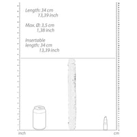 RealRock Crystal Clear Double Dong 13 in. Dual-Ended Dildo Clear