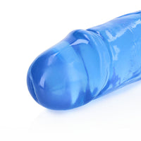 RealRock Crystal Clear Double Dong 13 in. Dual-Ended Dildo Blue