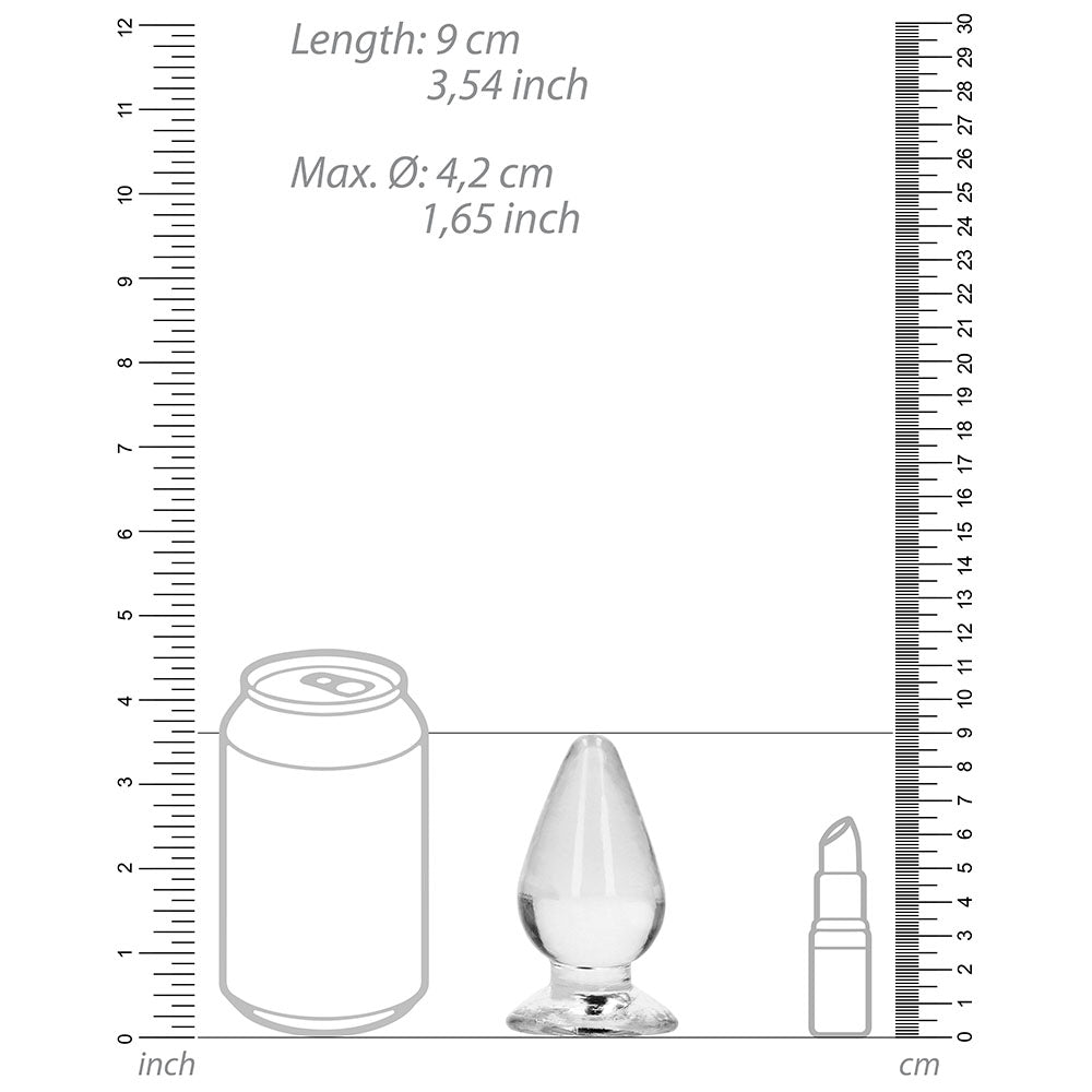 RealRock Crystal Clear 3.5 in. Anal Plug Clear