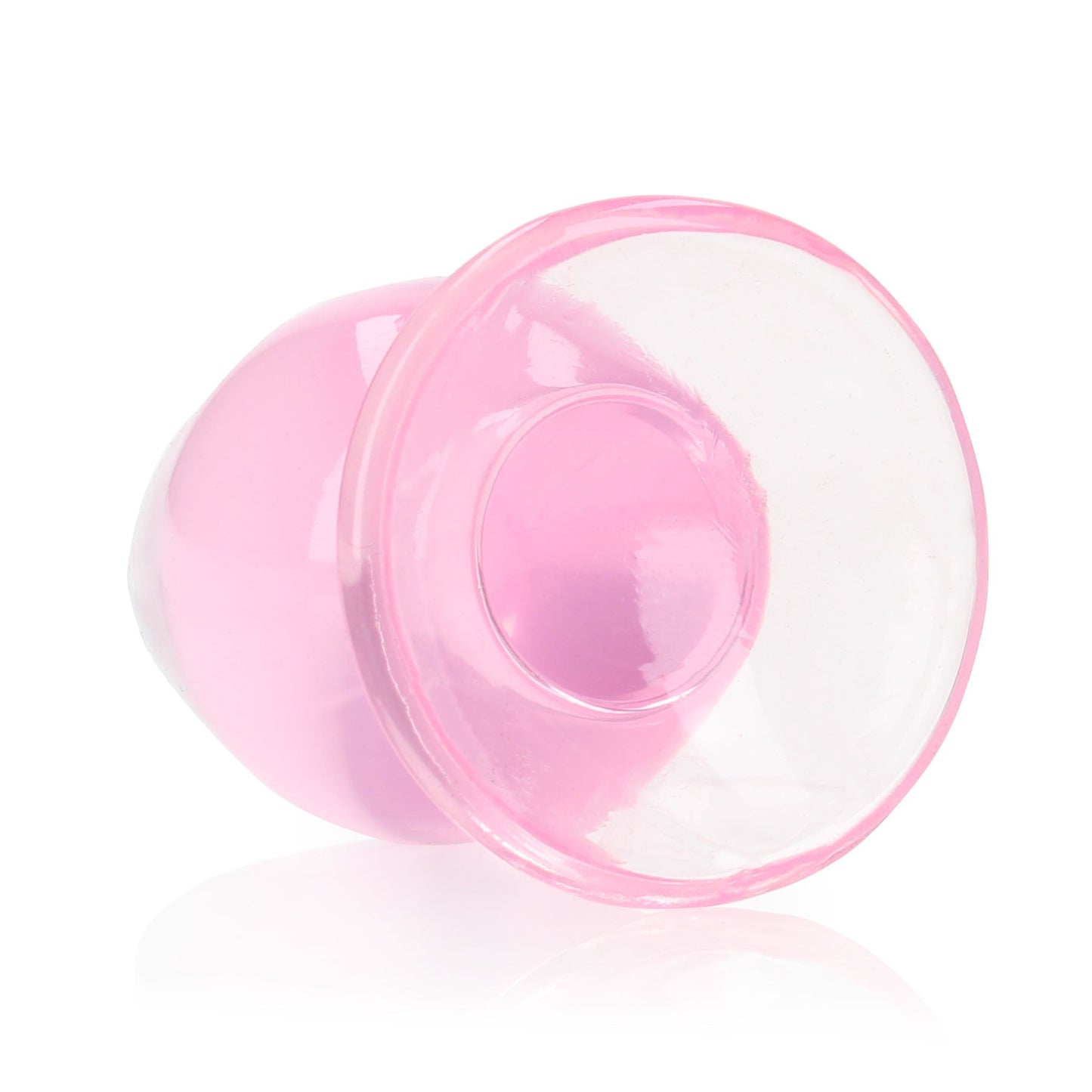 RealRock Crystal Clear 3.5 in. Anal Plug Pink