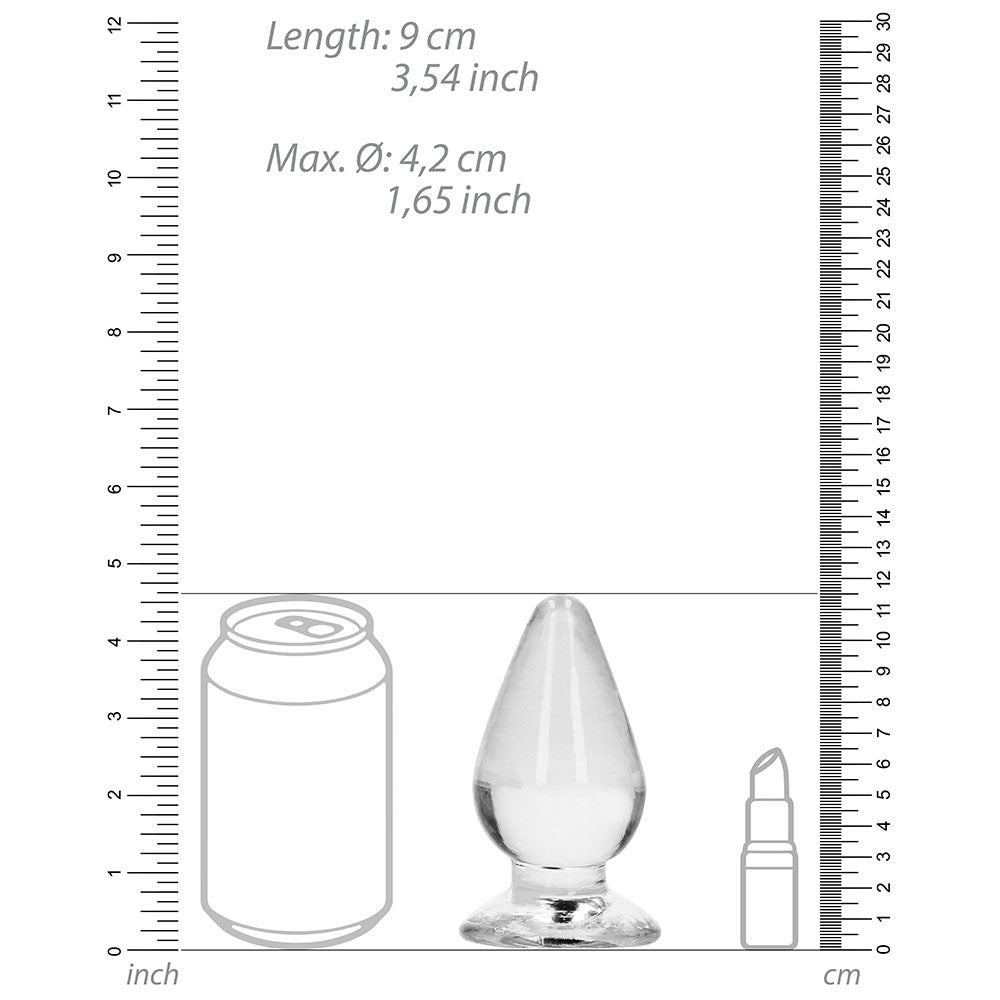 RealRock Crystal Clear 4.5 in. Anal Plug Clear