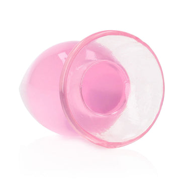 RealRock Crystal Clear 4.5 in. Anal Plug Pink