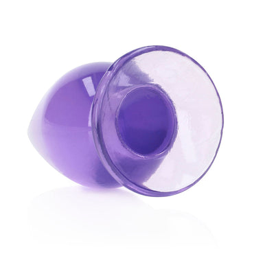 RealRock Crystal Clear 4.5 in. Anal Plug Purple