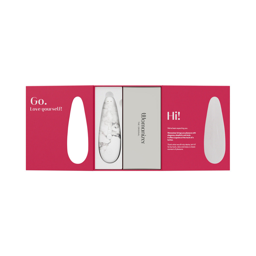 Womanizer x Marilyn Monroe Classic 2 Special Edition Rechargeable Silicone Pleasure Air Clitoral Stimulator White Marble