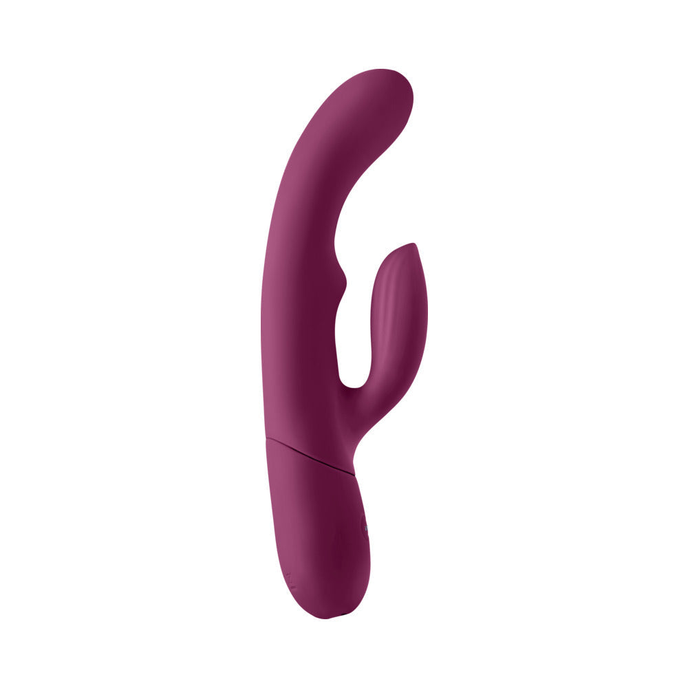 FemmeFunn Balai Rechargeable Silicone Swaying Motion Dual Stimulation Vibrator Dark Fuchsia