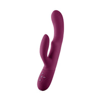 FemmeFunn Balai Rechargeable Silicone Swaying Motion Dual Stimulation Vibrator Dark Fuchsia