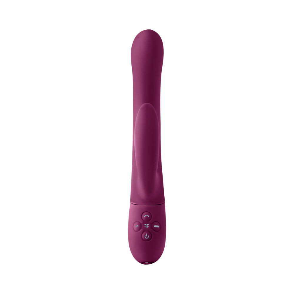 FemmeFunn Balai Rechargeable Silicone Swaying Motion Dual Stimulation Vibrator Dark Fuchsia