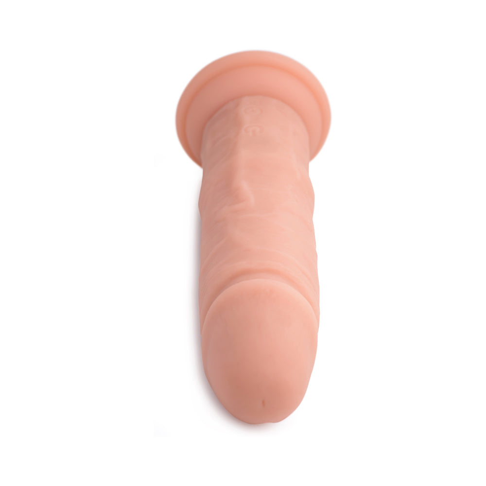 Curve Toys Big Shot Rechargeable Remote-Controlled 7 in. Vibrating Silicone Dildo with Suction Cup Light