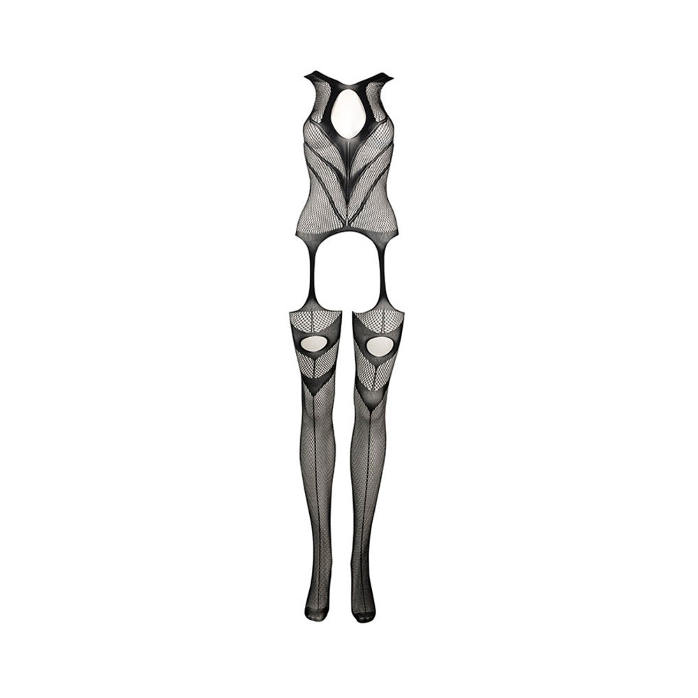 Shots Le Desir Suspender Bodystocking Black O/S