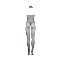 Shots Le Desir Fishnet & Lace High-Neck Bodystocking Black O/S