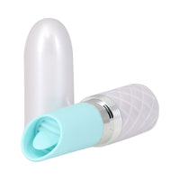 Pillow Talk Lusty Silicone Flickering Lipstick Vibrator with Swarovski Crystal Teal