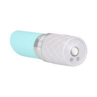 Pillow Talk Lusty Silicone Flickering Lipstick Vibrator with Swarovski Crystal Teal