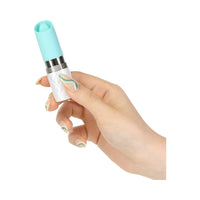 Pillow Talk Lusty Silicone Flickering Lipstick Vibrator with Swarovski Crystal Teal