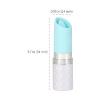 Pillow Talk Lusty Silicone Flickering Lipstick Vibrator with Swarovski Crystal Teal