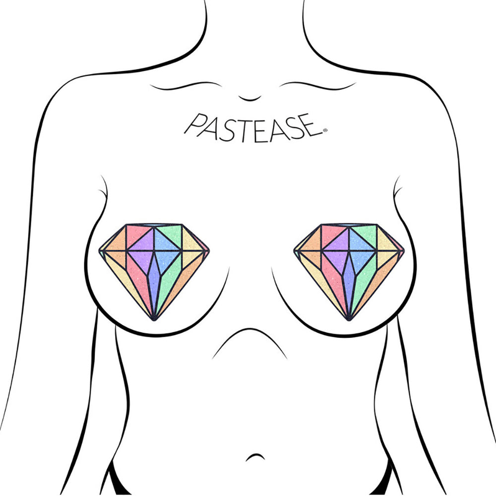 Pastease Gem: Pastel Rainbow Diamond Nipple Pasties