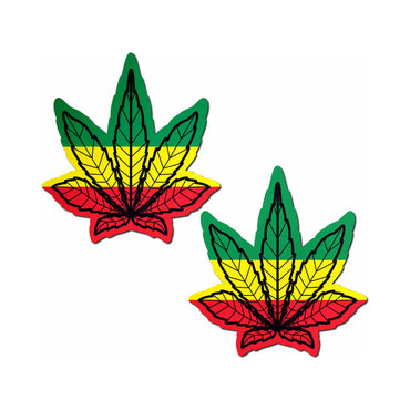 Pastease Indica Pot Leaf: Rasta Weed Nipple Pasties