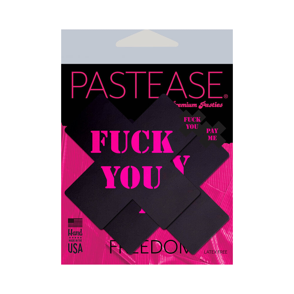 Pastease Fuck You Pay Me Cross Nipple Pasties