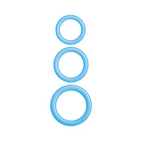 Enhancer Blue Glow Rings Set of 3