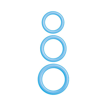 Enhancer Blue Glow Rings Set of 3