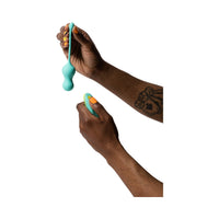 ROMP Cello Rechargeable Remote-Controlled Silicone G-Spot Egg Vibrator Light Teal