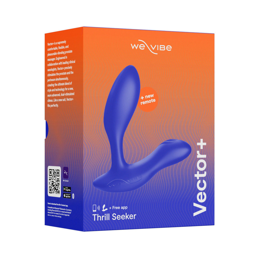 We-Vibe Vector+ Rechargeable Remote-Controlled Silicone Dual Stimulation Prostate Massager Royal Blue