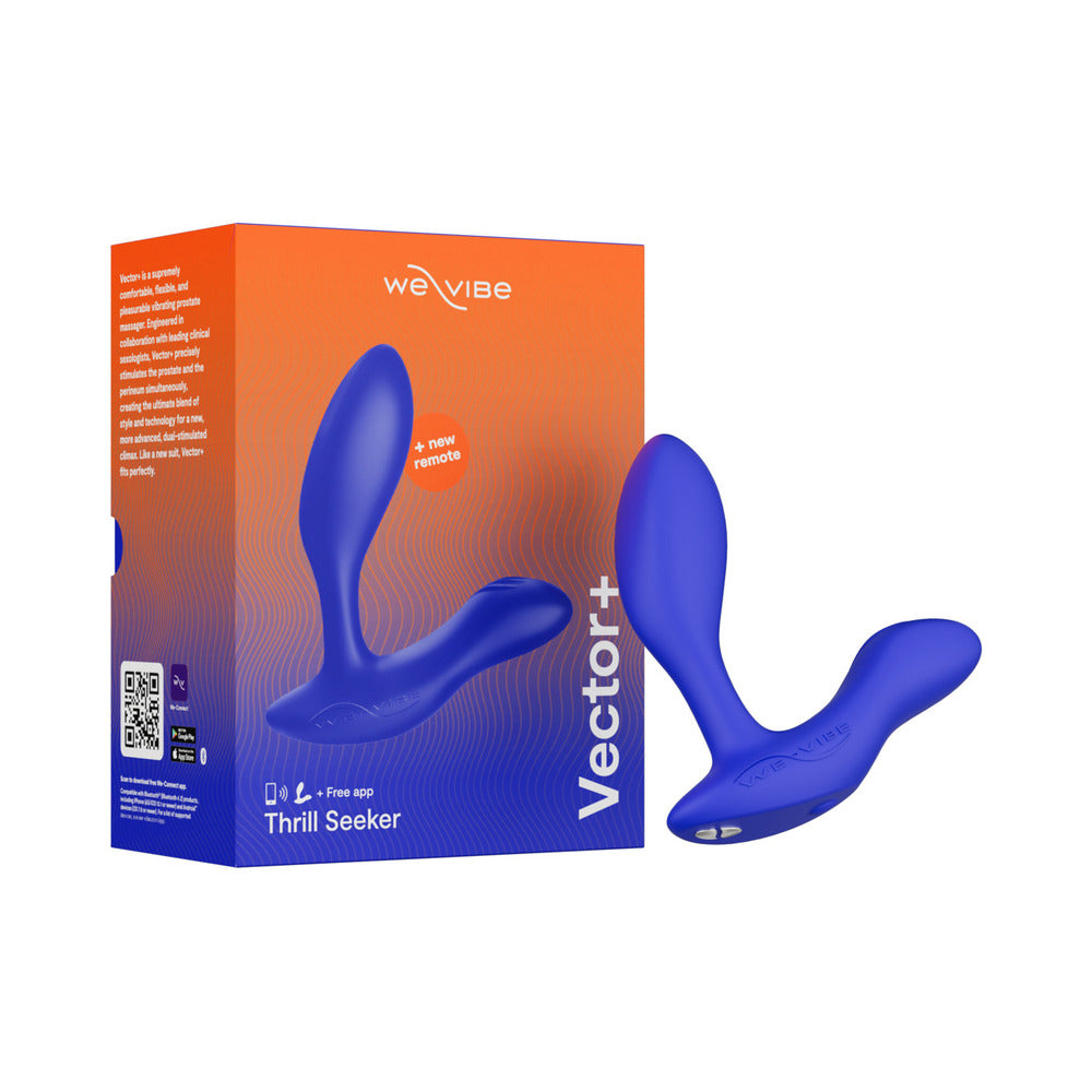 We-Vibe Vector+ Rechargeable Remote-Controlled Silicone Dual Stimulation Prostate Massager Royal Blue