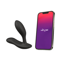 We-Vibe Vector+ Rechargeable Remote-Controlled Silicone Dual Stimulation Prostate Massager Charcoal Black