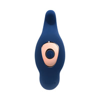 Gender X True Blue Rechargeable Thrusting Silicone Vibrator Blue