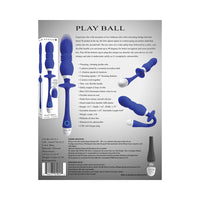 Gender X Play Ball Rechargeable Thrusting Silicone Dual Orb Vibrator Blue