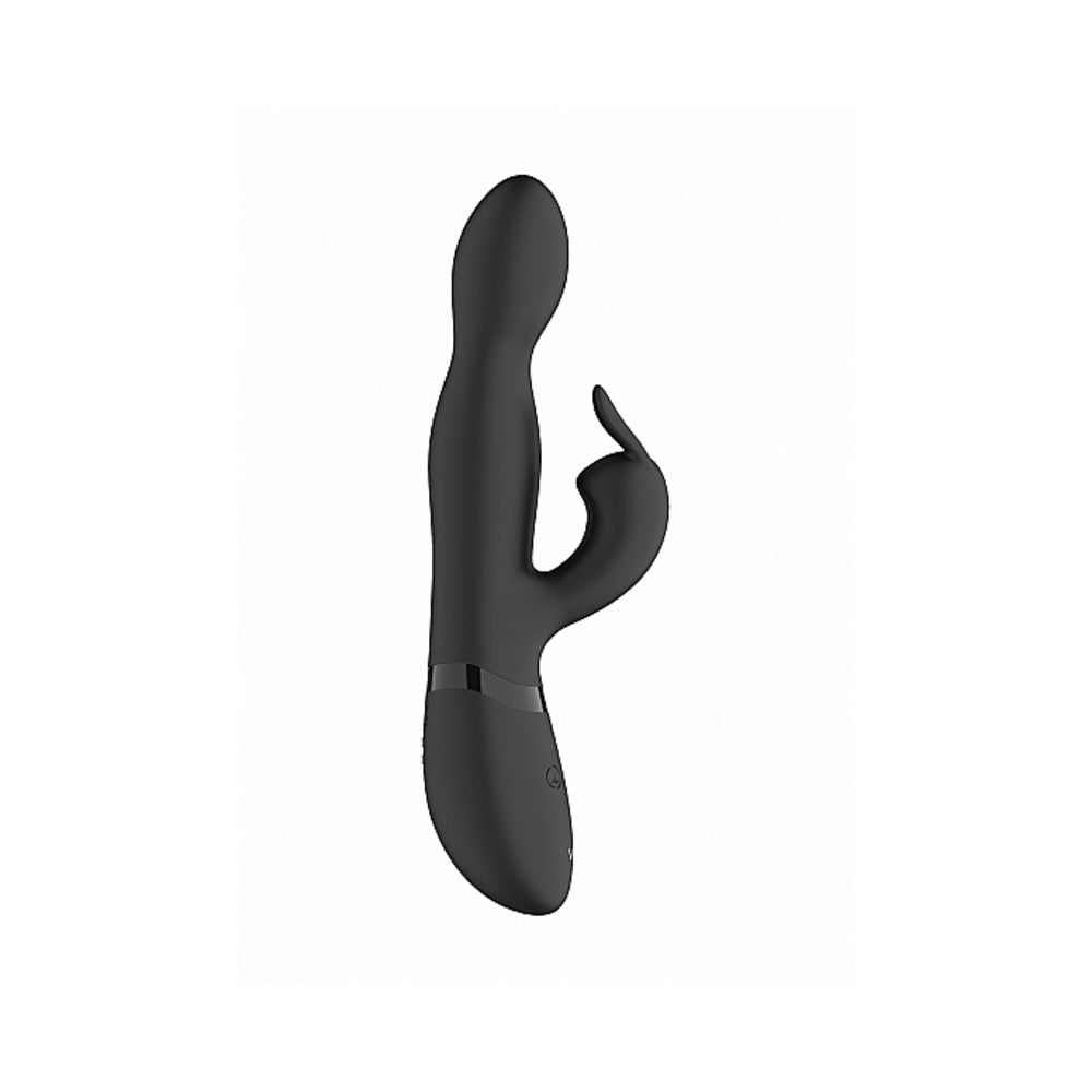 VIVE NIVA Rechargeable 360∞ Rotating Silicone Rabbit Vibrator Black