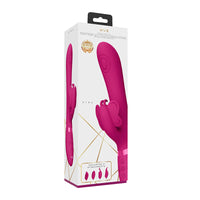 VIVE CHOU Rechargeable Silicone Rabbit Vibrator With Interchangeable Clitoral Sleeves Pink