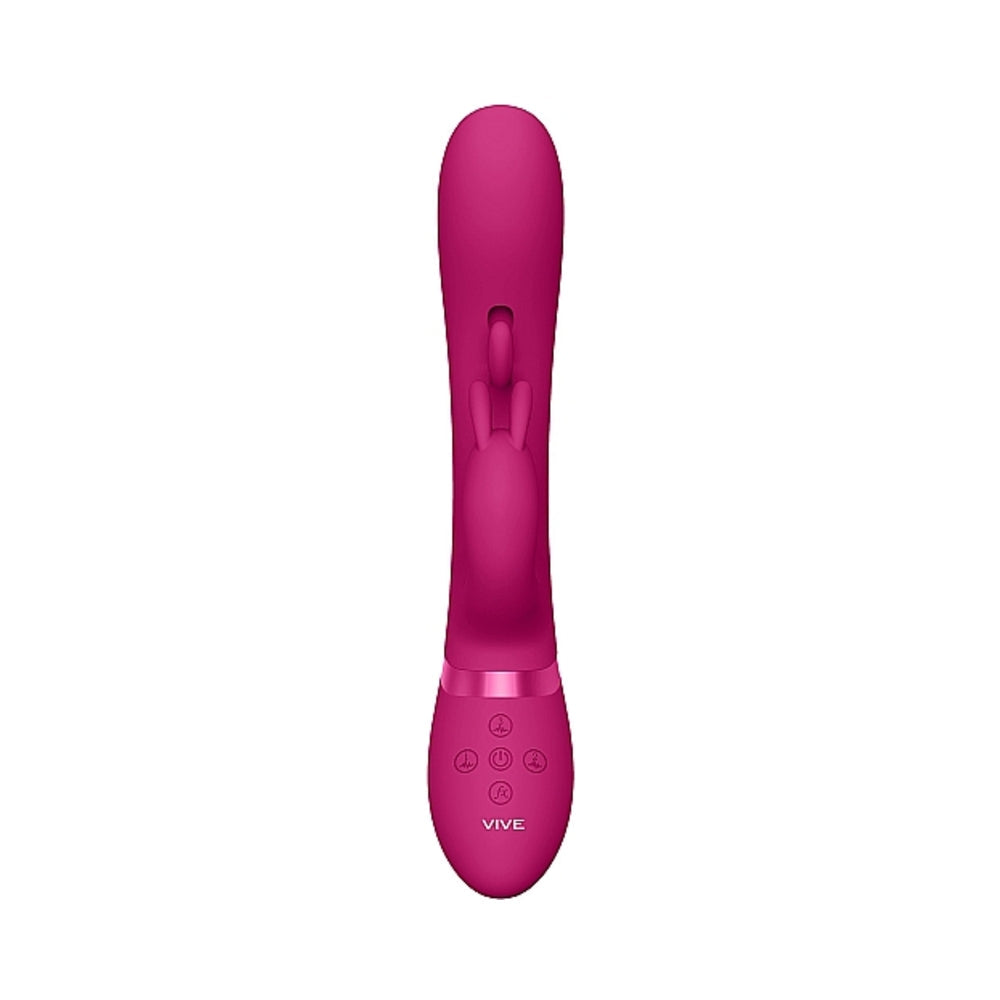 VIVE TAMA Rechargeable Wave Silicone Rabbit Vibrator Pink