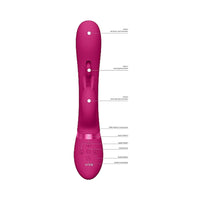 VIVE TAMA Rechargeable Wave Silicone Rabbit Vibrator Pink