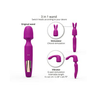 Love to Love R-evolution Rechargeable 3-in-1 Wand Vibrator Sweet Orchid