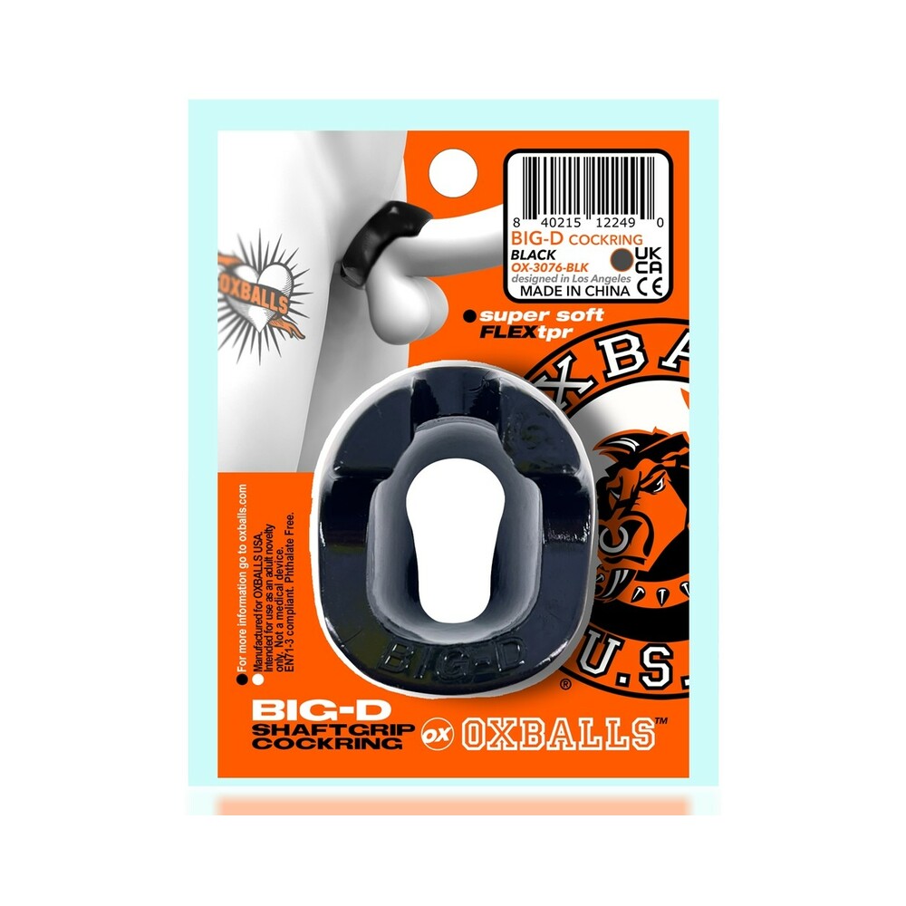 Oxballs Big-D Shaft Grip Cockring Black