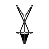 Male Power Fetish Warrior Criss-Cross Body Harness Black L/XL