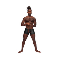 Male Power Fetish Poseidon Chap-Style Short Black S/M