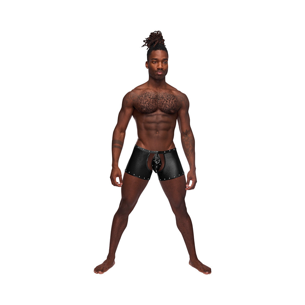 Male Power Fetish Poseidon Chap-Style Short Black L/XL