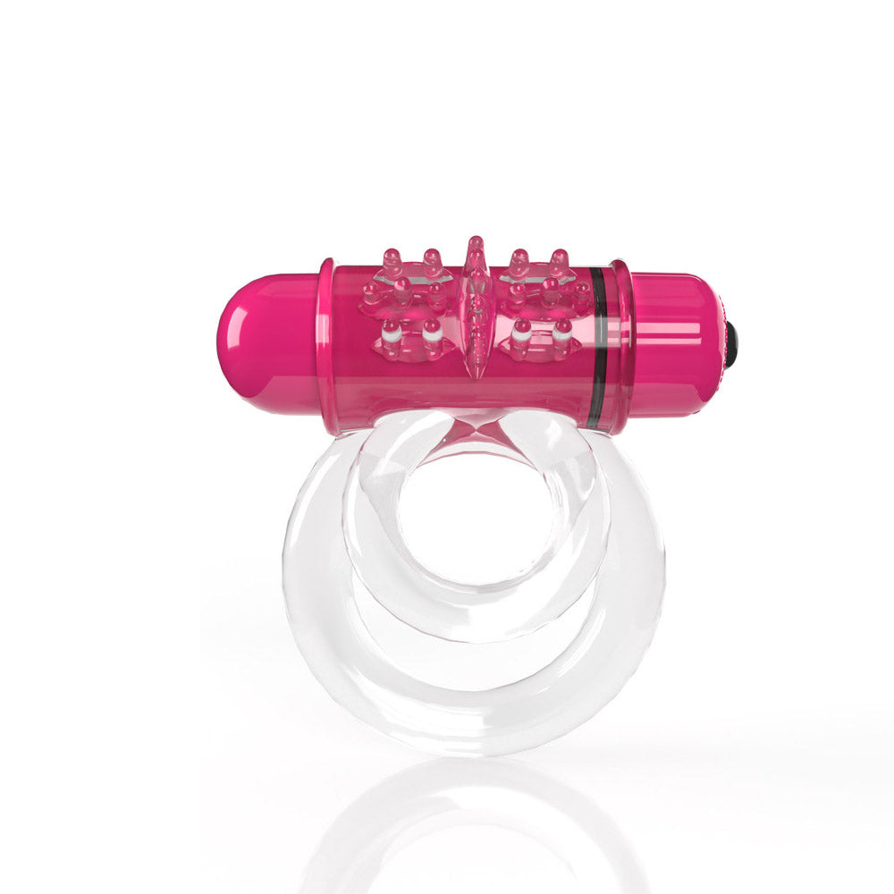 Screaming O 4T DoubleO 6 Vibrating Double Cockring Strawberry
