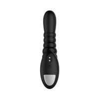 Forto Ribbed Pro Rechargeable Silicone Vibrating Anal Massager Black