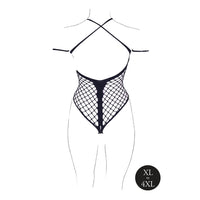Shots Le Desir Shade Leda XIII Bodysuit with Crossed Neckline & Off-Shoulder Straps Black Queen Size