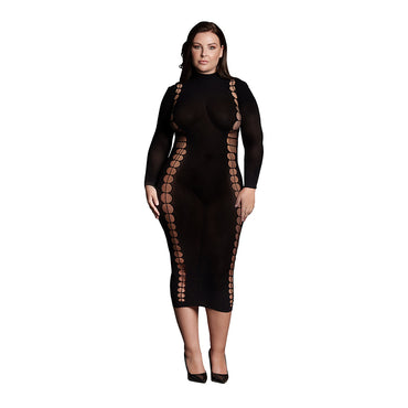 Shots Le Desir Shade Carme XI Dress with Turtleneck Black Queen Size