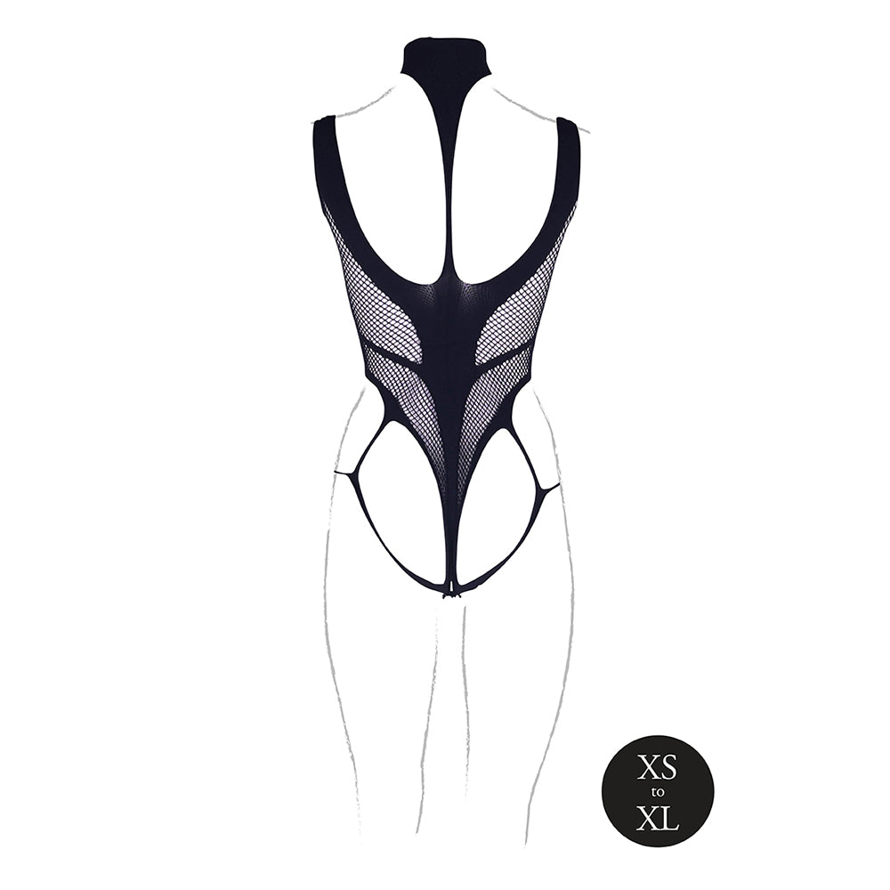 Shots Le Desir Shade Cyllene XLVIII Bodysuit with Turtleneck Black O/S