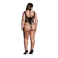 Shots Le Desir Shade Cyllene XLVIII Bodysuit with Turtleneck Black Queen Size