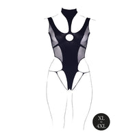 Shots Le Desir Shade Cyllene XLVIII Bodysuit with Turtleneck Black Queen Size