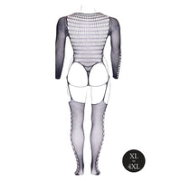 Shots Le Desir Shade Kalyke XXIII Bodystocking with Turtleneck Black Queen Size