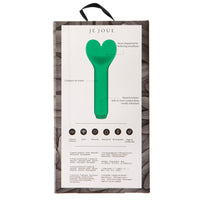 Je Joue Amour Rechargeable Silicone Heart-Shaped Fluttering Bullet Vibrator Emerald Green